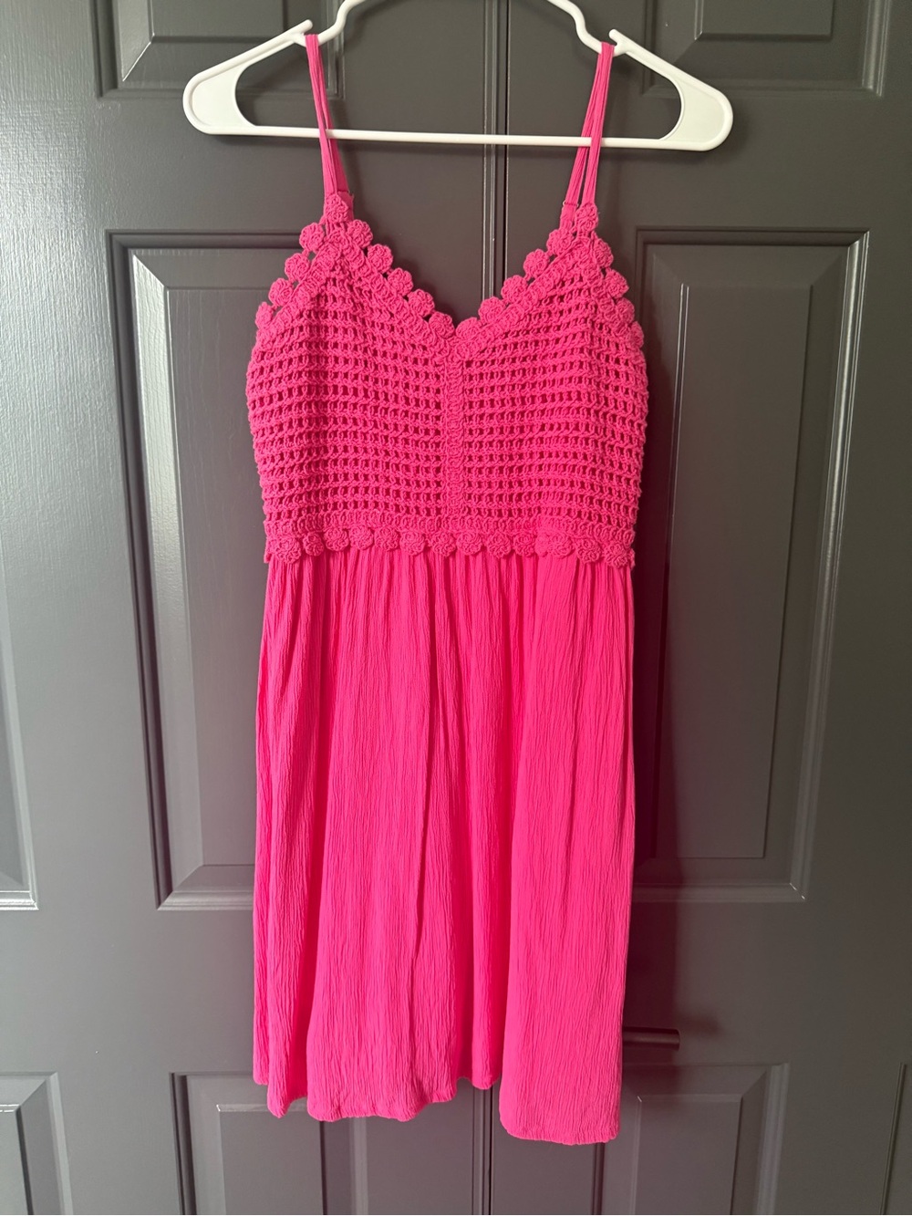 SO Hot Pink Crocheted Dress